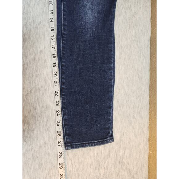 Nydj Women's Blue Solid Stretch Liftxtuck Mid Rise Ankle Ami Skinny Jeans Size 8 - Picture 8 of 8